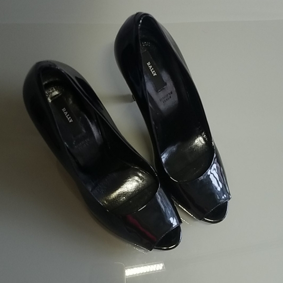Bally Patent Leather Peep-Toe Pumps - Picture 4 of 14